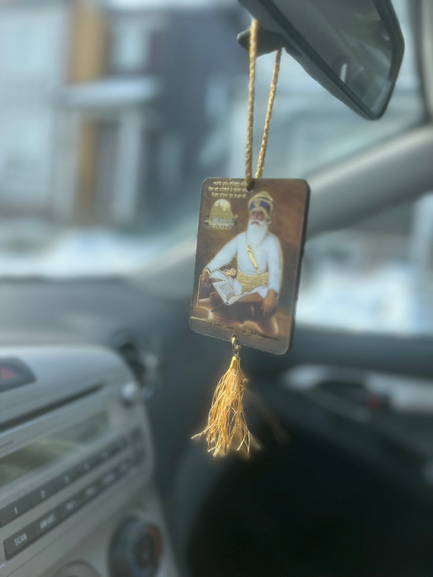 Baba Deep Singh Ji - Car Hangings - Punjabi Sikh Car Hanging - Punjabi Sikh Car Decor - Punjabi Sikh Car Accessories